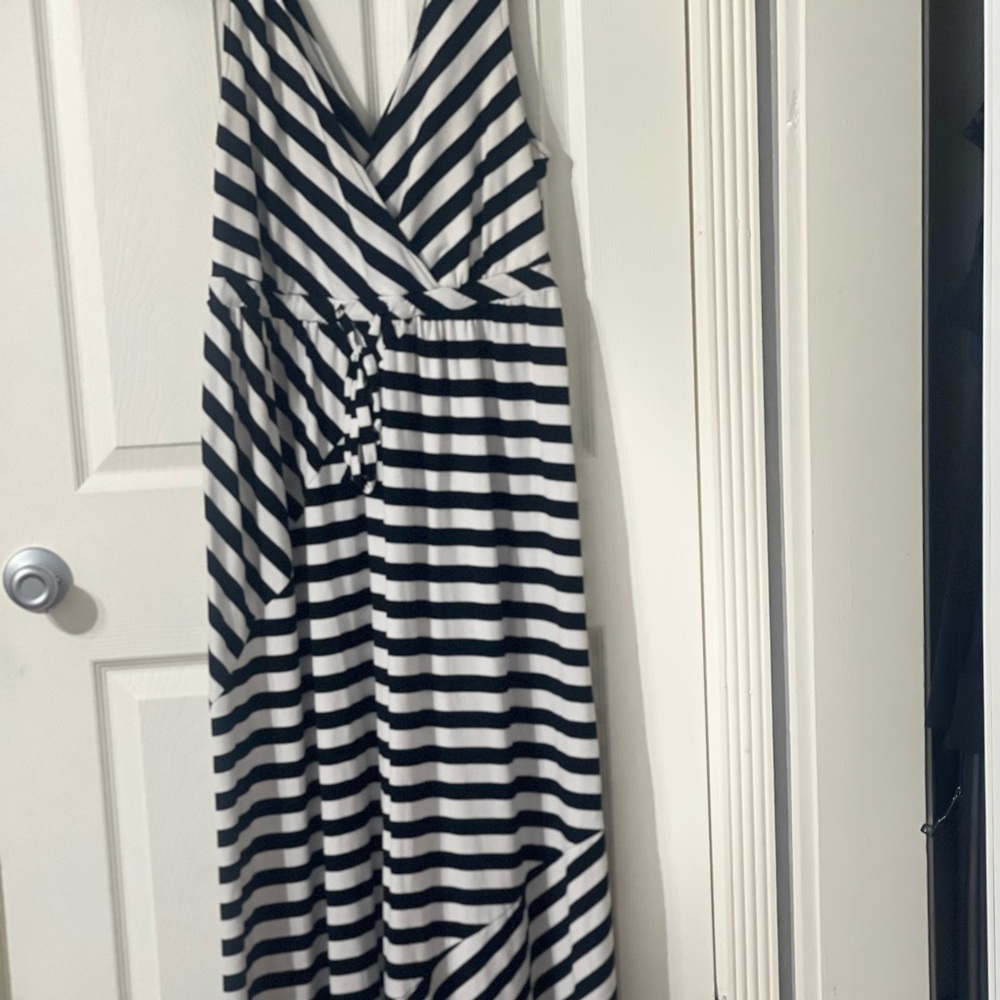 Torrid Black & White Maxi Dress